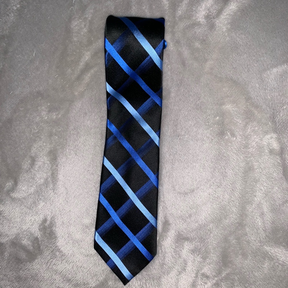 Black and blue tie